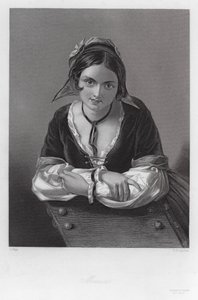 Maria, en karaktär i Trettondagsafton (gravyr) av Augustus (after) Egg