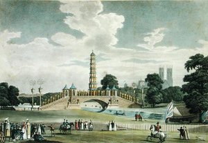 Utsikt över bron och pagoden, St. James
