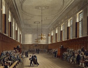 Eton School Room, från "History of Eton College", en del av "History of the Colleges", graverad av Joseph Constantine Stadler (fl.1780-1812) pub. av R. Ackermann, 1816 (akvatint) av Augustus Charles Pugin