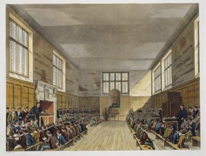 Harrow School Room från "History of Harrow School", del av "History of the Colleges", graverad av Daniel Havell (1785-1826), utgiven av R. Ackermann, 1816 (akvatint).