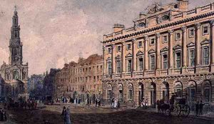 Somerset House (akvarell på papper) av Augustus Charles Pugin