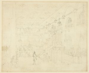 Studie för Chapel of the Philanthropic Society, från Microcosm of London av Augustus Charles Pugin