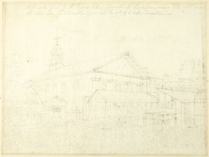 Studie för Covent Garden Market, Westminster-valet, från Microcosm of London av Augustus Charles Pugin