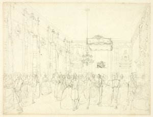 Studie för Drawing Room, St. James, från Microcosm of London av Augustus Charles Pugin
