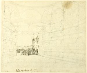 Studie för Drurylane Theater, från Microcosm of London av Augustus Charles Pugin