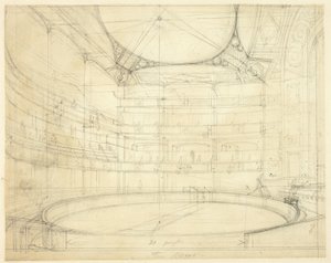 Studie för Royal Circus, från Microcosm of London av Augustus Charles Pugin