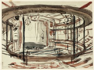 Studera för Sadlers Wells Theatre av Augustus Charles Pugin