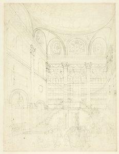 Studie för Session House, Clerkenwell, från Microcosm of London av Augustus Charles Pugin