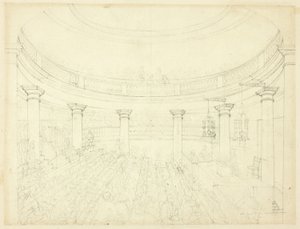 Studie för Surrey Institution, från Microcosm of London av Augustus Charles Pugin