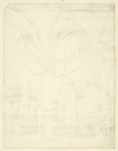 Studie för Temple Church, från Microcosm of London av Augustus Charles Pugin