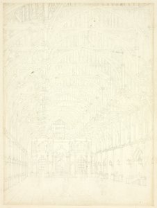 Studie för Westminster Hall, från Microcosm of London av Augustus Charles Pugin