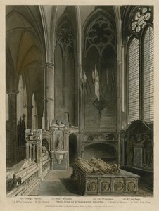 Västra sidan av St Erasmus Chapel, Westminster Abbey, London av Augustus Charles Pugin