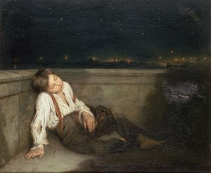 A Recess on a London Bridge (olja på duk)