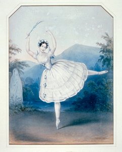 Carlotta Grisi i Giselle, akt II. Litografi ... (litografi)