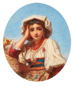 Chef för en italiensk flicka (akvarell)