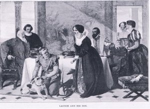 Launce och hans hund, från The Magazine of Art 1893, Cassell and Company av Augustus Leopold Egg