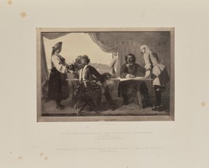 Peter den stores första intervju med Catherine Peter den store träffar Katherine för..., 1858. av Augustus Leopold Egg