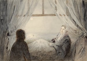 Porträtt av Harriet Martineau på en soffa, 1844 (wc på papper)