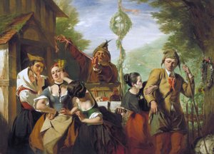 "Scen ur vinterns saga", 1845 av Augustus Leopold Egg