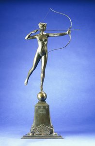 Diana of the Tower", En bronsfigur, 1899