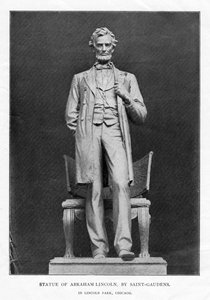 Staty av Abraham Lincoln, Lincoln Park, Chicago, 1887