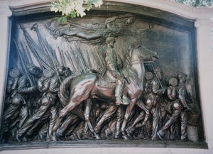 Robert Gould Shaw (1837-63) Memorial till det afroamerikanska 54:e Massachusetts regemente