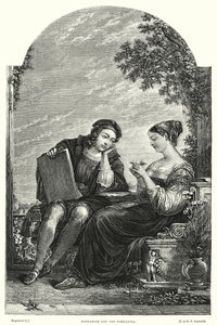 Raffaelle och Fornarina (gravyr) av Augustus Wall (after) Callcott