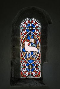 Agnus Dei, Guds lamm, 1849 (målat glas)