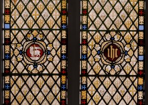 Apsidfönster, detalj, 1841-42 (målat glas)