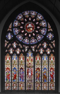 Crucifixion with Saints, 1851 (målat glas) av Augustus Welby Northmore Pugin