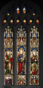 Edward The Confessor, Virgin & Child och St. John The Evangelist, 1846 (målat glas)