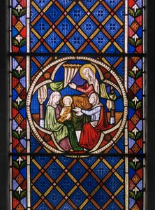 Life of St. Anne, detalj, 1848 (målat glas) av Augustus Welby Northmore Pugin