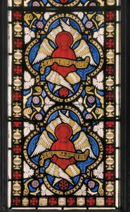 Seraphim, Blessed Sacrament Chapel, ca 1845 (målat glas) av Augustus Welby Northmore Pugin