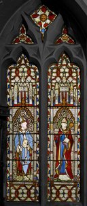 St. Bonifatius och St. Swithin, 1852 (målat glas) av Augustus Welby Northmore Pugin