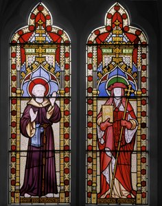 St. Franciskus av Assisi och St. Carolus, 1847 (målat glas) av Augustus Welby Northmore Pugin