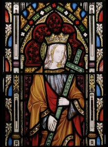 St. Helen, detalj (målat glas) av Augustus Welby Northmore Pugin