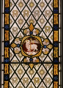 The Lamb of God, detalj, 1842 (målat glas)