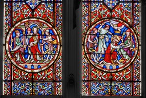 The Life of St. Paul, St. Georges Chapel, detalj, 1852 (målat glas) av Augustus Welby Northmore Pugin
