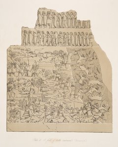 Ett slagfält (Kouyunjik), från Monuments of Nineveh, pub. 1849