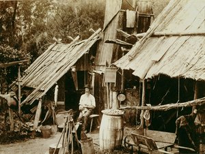 Australisk prospektör, ca 1880-talet (sepiafoto)