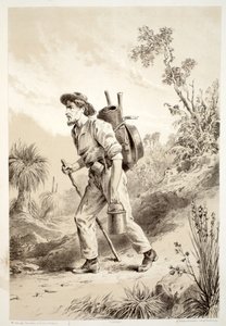 Digger on the Tramp, från The History of Australasia av David Blair, McGrady, Thomson och Niven, 1879