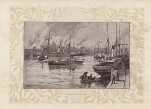 Melbourne från Yarra (gravyr) av Australian School