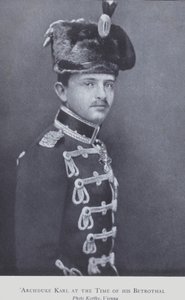 Ärkehertig Karl, senare Karl I, kejsare av Österrike (s/v foto) av Austrian Photographer