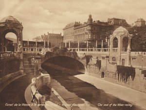 Wien / Wien: Wiental slutsats (s/v foto) av Austrian Photographer