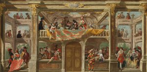 En maskerad bal i Böhmen, ca 1748 av Austrian School