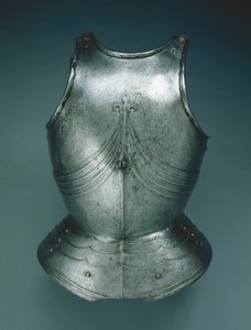 Gotisk bröstsköld, Innsbruck, sent 1400-tal (stål) av Austrian School