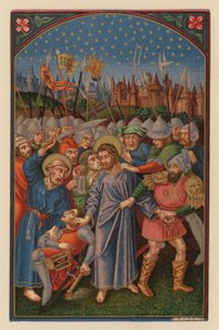 Jesus arresterad av judarna (chromolith) av Austrian School