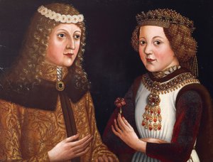 Ladislaus Postum kung av Böhmen  Magdalena av Valois av Austrian School