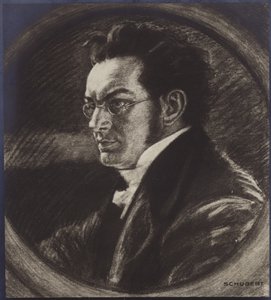 Porträtt av Franz Schubert av Austrian School