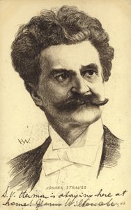 Porträtt av Johann Strauss II av Austrian School